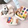 Degeyoyo Storage Baskets for Organizing Small Woven Basket Set of 64 Shelf Basket with Leather Handle and 2 Small Gift Baskets Cotton Rope Basket for Shelves Nursery Dog Toy Bathroom