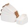 Degeyoyo Storage Baskets for Organizing Small Woven Basket Set of 64 Shelf Basket with Leather Handle and 2 Small Gift Baskets Cotton Rope Basket for Shelves Nursery Dog Toy Bathroom