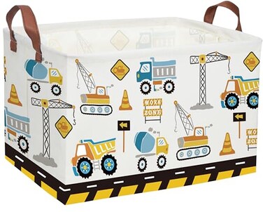 DDBASKET Kids Baskets Car Basket Boys Storage Bins Rectangular Book Basket Storage Bin Organizer Book Shelf Box Room DecorEngineering vehicle