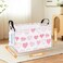 LANGYASHAN Rectangular Storage Bin Collapse Canvas Fabric Cartoon Storage Basket with Handles for Organizing Home Kitchen Boys and Girls Toys Office Closet Shelf Baskets Rec Angel Heart
