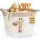 KEMINA BLANKETS Giraffe Storage Basket for Nursery Large 15x11 Cotton Rope Bin with Soft Felt Animal Patch Toy Organizer Baby Laundry Hamper Diaper Towel Holder Foldable Washable BabySafe
