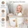KEMINA BLANKETS Giraffe Storage Basket for Nursery Large 15x11 Cotton Rope Bin with Soft Felt Animal Patch Toy Organizer Baby Laundry Hamper Diaper Towel Holder Foldable Washable BabySafe
