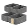 MiniArk Small Storage Baskets for Organizing Closet Organizer Bins Shelf Toy Basket Woven Rope Baskets Cube Decorative Box Shallow Basket 115x75x47 4 Packs Dark Gray