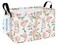 LANGYASHAN Rectangular Storage Bin Collapse Canvas Fabric Cartoon Storage Basket with Handles for Organizing Home Kitchen Boys and Girls Toys Office Closet Shelf Baskets Rec Champagne Rose