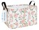 LANGYASHAN Rectangular Storage Bin Collapse Canvas Fabric Cartoon Storage Basket with Handles for Organizing Home Kitchen Boys and Girls Toys Office Closet Shelf Baskets Rec Champagne Rose