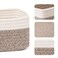MiniArk Small Storage Baskets for Organizing Closet Organizer Bins Shelf Toy Basket Woven Rope Baskets Cube Decorative Box Shallow Basket 115x75x47 4 Packs White Brown