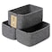 MiniArk Small Storage Baskets for Organizing Closet Organizer Bins Shelf Toy Basket Woven Rope Baskets Cube Decorative Box Shallow Basket 115x75x47 3 Packs Dark Gray