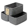MiniArk Small Storage Baskets for Organizing Closet Organizer Bins Shelf Toy Basket Woven Rope Baskets Cube Decorative Box Shallow Basket 115x75x47 3 Packs Dark Gray