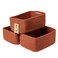 MiniArk Small Storage Baskets for Organizing Closet Organizer Bins Shelf Toy Basket Woven Rope Baskets Cube Decorative Box Shallow Basket 13x85x51 3 Packs Oxide Red