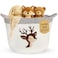 KEMINA BLANKETS Deer Storage Basket for Nursery Large 15x11 Cotton Rope Bin with Soft Felt Animal Patch Toy Organizer Baby Laundry Hamper Diaper Towel Holder Foldable Washable BabySafe