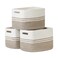 Temary Woven Storage Baskets Set of 3 Rope Baskets for Storage Clothes Towels Versatile Boho Storage Bins WhiteBrown 13x98x85