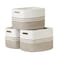 Temary Woven Storage Baskets Set of 3 Rope Baskets for Storage Clothes Towels Versatile Boho Storage Bins WhiteBrown 13x98x85
