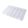 KLOUD City Clear Plastic Jewelry Box Organizer Storage Container with Adjustable Dividers 36 Grids