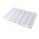 KLOUD City Clear Plastic Jewelry Box Organizer Storage Container with Adjustable Dividers 36 Grids