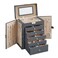 SONGMICS 6Layer Jewelry Box Organizer with 5 Drawers Jewelry Storage Case with Lock and Mirror Large Storage Capacity Gift for Loved Ones for Necklaces Watches Gray UJBC152G01