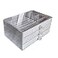 Jemjosh Clear Acrylic Velvet Jewelry Organizer with 3 Drawers Stackable Display Storage Earrings Necklace Rings Bracelets Box Holder Case for Women Grey