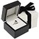 Noble Pack Noble Piano Wood Ring Box Luxury Engagement Ring Box for Proposal Ring or Special Occasions Comes with a Two Piece Packer and Ribbon Black