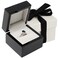 Noble Pack Noble Piano Wood Ring Box Luxury Engagement Ring Box for Proposal Ring or Special Occasions Comes with a Two Piece Packer and Ribbon Black