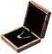 COSISO Walnut Wood Pendant Necklace Box Jewelry Storage Display Case For Wedding Romantic Proposal Engagement Birthday Anniversary Valentines Day Christmas Black Inner