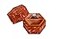 BeatrixLuca Beatrix Luca Printed Fabric Velvet Ring Box for Wedding Ceremony Proposal Engagement Bridal Copper Floral Single Ring