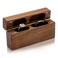 MUUJEE Double Ring Box Slim Wooden Ring Case Box for Wedding Ceremony Engagement Proposal Ring Bearer Box Anniversary Birthday Gift Ideas Blank Box