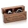 MUUJEE Double Ring Box Engraved Slim Wooden Ring Case Box for Wedding Ceremony Engagement Proposal Ring Bearer Box for 2 Rings Christmas Gift Ideas Grow Old With Me