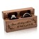 MUUJEE Double Ring Box Engraved Slim Wooden Ring Case Box for Wedding Ceremony Engagement Proposal Ring Bearer Box for 2 Rings Christmas Gift Ideas Grow Old With Me