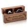 MUUJEE Double Ring Box Engraved Slim Wooden Ring Case Box for Wedding Ceremony Engagement Proposal Ring Bearer Box for 2 Rings Christmas Gift Ideas Grow Old With Me