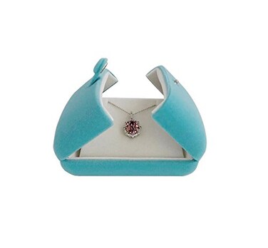 Svea Display Aqua Packaging Case Premium Velvet Jewelry Gift Box Double Layer Function Necklace Earring Combo Jewelry not included