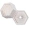 BLUTETE Hexagon Velvet Jewelry Single Slot Ring Box Engagement Wedding Box Keepsake Box Bridal Photo Ring Beige