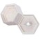 BLUTETE Hexagon Velvet Jewelry Single Slot Ring Box Engagement Wedding Box Keepsake Box Bridal Photo Ring Beige
