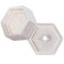 BLUTETE Hexagon Velvet Jewelry Single Slot Ring Box Engagement Wedding Box Keepsake Box Bridal Photo Ring Beige