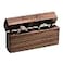 MUUJEE Double Ring Box Engraved Slim Wooden Ring Case Box for Wedding Ceremony Engagement Proposal Ring Bearer Box Anniversary Birthday Gift Ideas Home Is With You