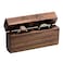 MUUJEE Double Ring Box Engraved Slim Wooden Ring Case Box for Wedding Ceremony Engagement Proposal Ring Bearer Box Anniversary Birthday Gift Ideas Home Is With You