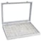 Bivisen Ring Display Case Organizer Box with Transparent Lid 100 Slot Ring Organizer Holder Showcase For Store Display Jewelry Show Home Grey