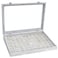 Bivisen Ring Display Case Organizer Box with Transparent Lid 100 Slot Ring Organizer Holder Showcase For Store Display Jewelry Show Home Grey