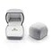 AfitLulu Luxury Ring Box Square Style Swan Velvet Ring Box Ring Jewelry Box for Unique Proposals Engagements and Weddings gray