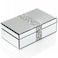 QMDECOR Luxury Middle Silver Bling Crushed Diamond Glass Mirrored Jewelry Box Women Jewelry Organizer Storage Box For Gift