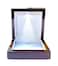 Cokos Box Necklace Box with LED Light Small Jewelry Display Case for Bracelet Earrings or Chains Luxury Lighted Wooden Presentation Box for Gifts DIY Crafts Mahogany White Interior