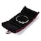 MDLUU Velvet Bracelet Box Double Open Jewelry Gift Box Bangle Holder Case for Birthday Wedding Valentines Day Anniversary Dark Red