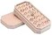 COWFEX Velvet Ring Organizer Display Tray Jewelry Box Earring Holder Case for Wedding Birthday Christmas Day Light Pink