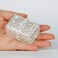 SEVENBEES Silver Trinket Box Jewelry Box with Crystals Small Trinket Boxes Hinged Gift Ring Holder for Girls or Women