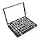 Pengup 100 Slots Ring Case Organizer Display BoxRings Holder Storage Boxes for Jewelry Showcase with Glass Lid Black Velvet