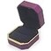 AVESON Luxury Ring Box Square Velvet Wedding Ring Case Jewelry Gift Box with LED Light for Proposal Engagement Wedding Purple