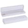 LETURE 2 Pieces Long Velvet Chain Necklace Gift Box Set Bracelet Storage Case Jewellry Display Box for Wedding EngagementProposal Birthday and Anniversary White2PCS