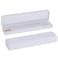 LETURE 2 Pieces Long Velvet Chain Necklace Gift Box Set Bracelet Storage Case Jewellry Display Box for Wedding EngagementProposal Birthday and Anniversary White2PCS
