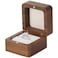 LETURE Wooden Ring Box with Single Slot 2 Slot personalized small Wood Ring Jewelry Box for Proposal Engagement Wedding Ceremony White1Slot