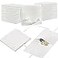Lothee 40 Pcs Microfiber Jewelry Pouch 8x8 cm Jewelry Packaging Luxury Small Gift Bags Bow Tie Microfiber Bag for Bracelet Necklace PackagingEnvelope Style with String and DividerWhite