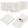 Lothee 40 Pcs Microfiber Jewelry Pouch 8x8 cm Jewelry Packaging Luxury Small Gift Bags Bow Tie Microfiber Bag for Bracelet Necklace PackagingEnvelope Style with String and DividerWhite