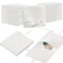 Lothee 40 Pcs Microfiber Jewelry Pouch 8x8 cm Jewelry Packaging Luxury Small Gift Bags Bow Tie Microfiber Bag for Bracelet Necklace PackagingEnvelope Style with String and DividerWhite
